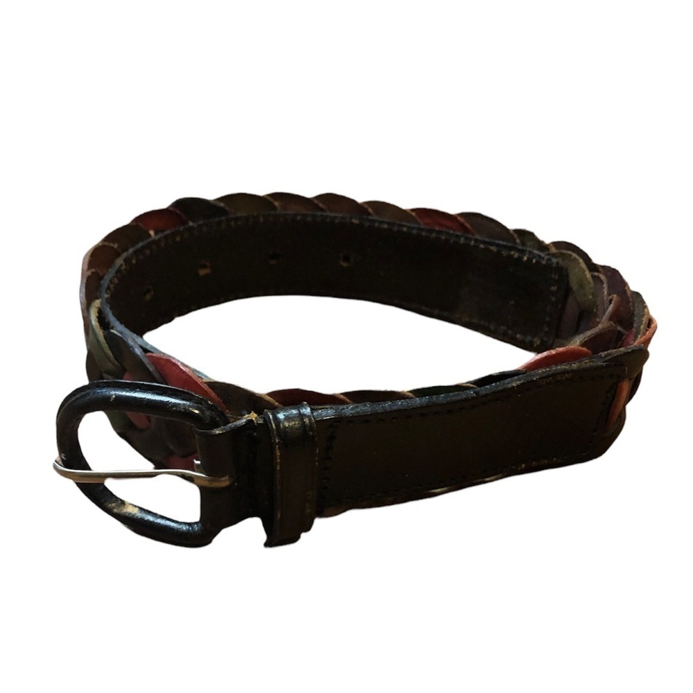 Leather Multi Color Vintage Belt